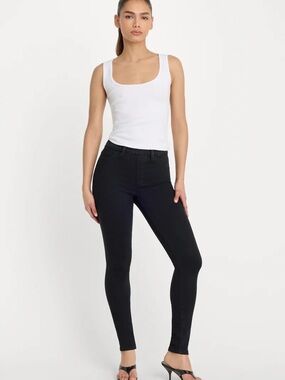 Good American Black High-Rise Skinny Jeans